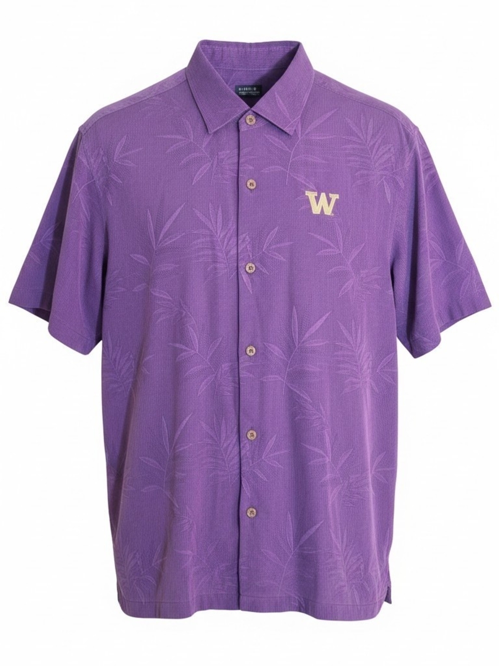 Tommy Bahama UW Huskies Men’s XL/TG 100% Silk Purple Jacquard Camp Shirt
